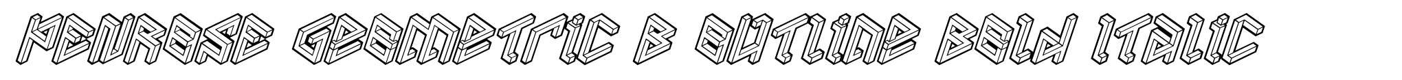 PENROSE Geometric B Outline Bold Italic image